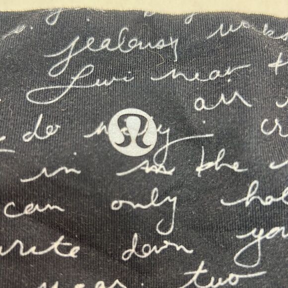 Lululemon wunder under black leggings with script waistband size 6 - Picture 9 of 10